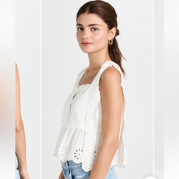 Farm Rio Off-White Laces Blouse - XS - Picture 2 of 8